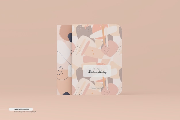 Round corner notebook mockup