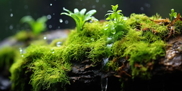 Red Soil Covered with Moss Beside a Cascading Waterfall Free Download