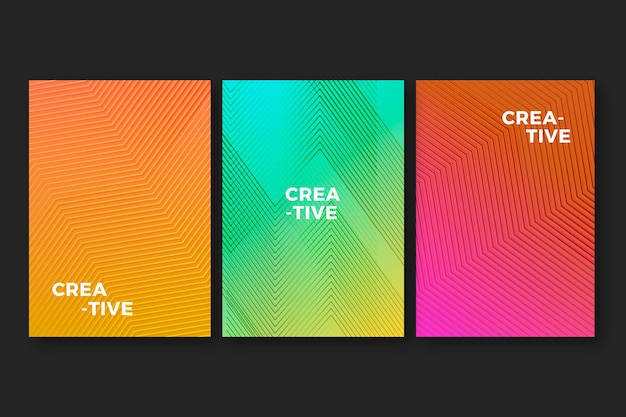 Halftone Gradient Cover Collection – Free Stock Photo