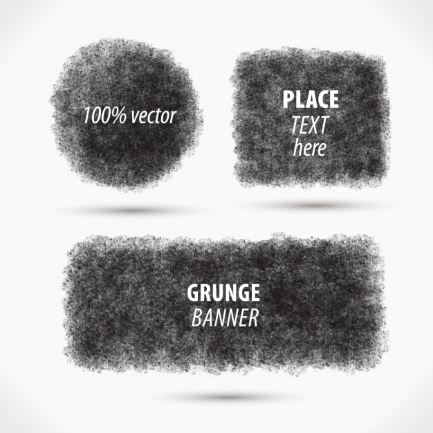 Black Grunge Banner Collection – Download for Free