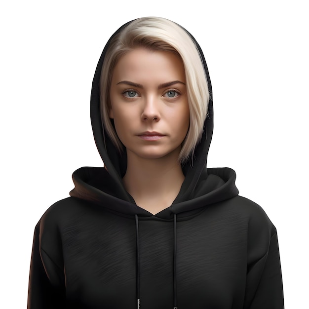 Young Woman in Black Hoodie – Free Stock Photo for Download