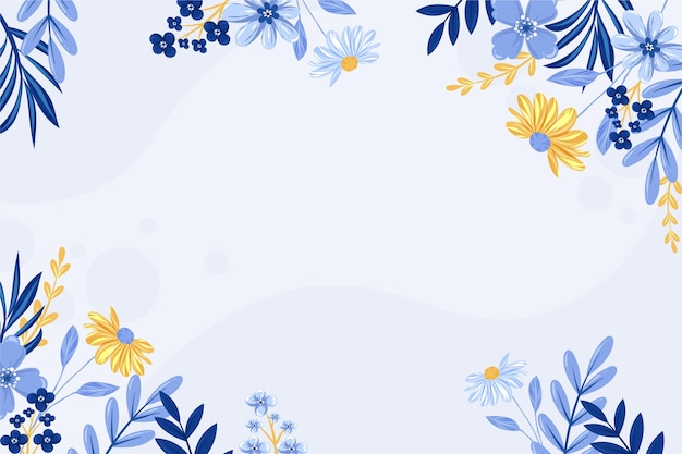 Hand drawn floral background