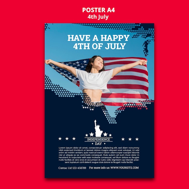 4th of July Celebration Poster Template