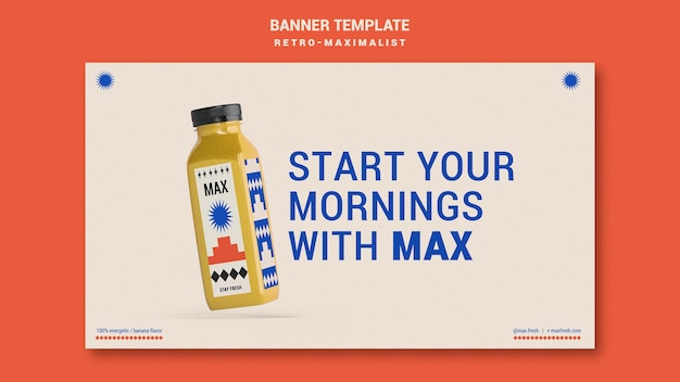 Retro-maximalist Banner Template for Free Download