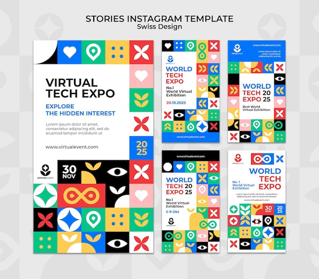 Swiss Design Instagram Stories Template – Free Download