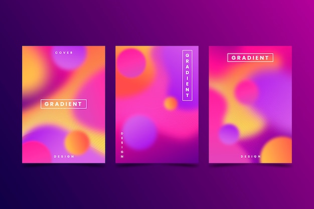 Vector Templates: Gradient Abstract Blurred Covers Collection