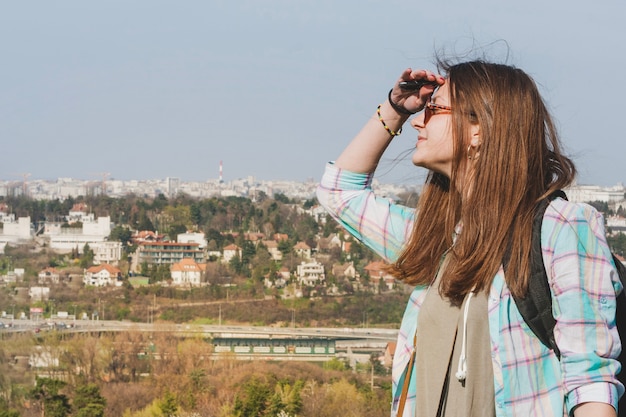 Tourist girl looking somewhere – Free Stock Photo for Download