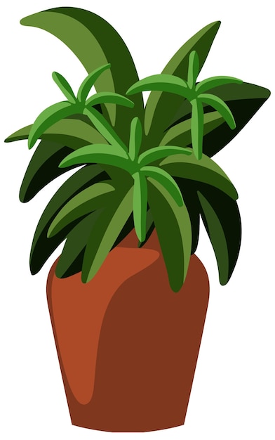 Lush Green Potted Plant Illustration – Free Stock Photo