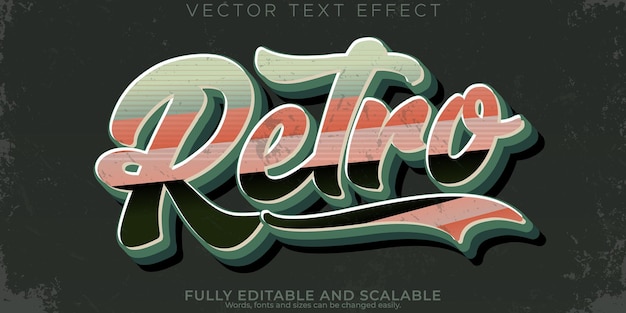 Vintage Retro Text Effect: Download Free Editable 80s and Old Text Style