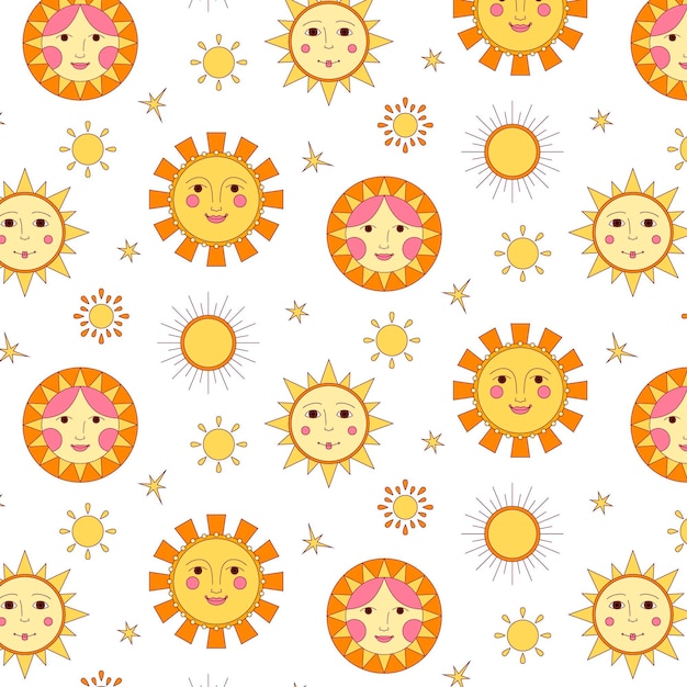 Hand Drawn Sun Pattern