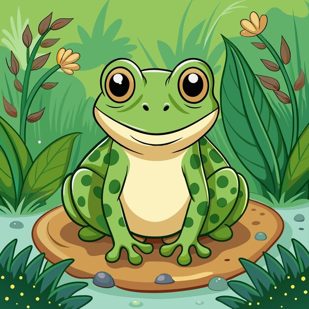 Cartoon Frog Smiling Free Stock Photo