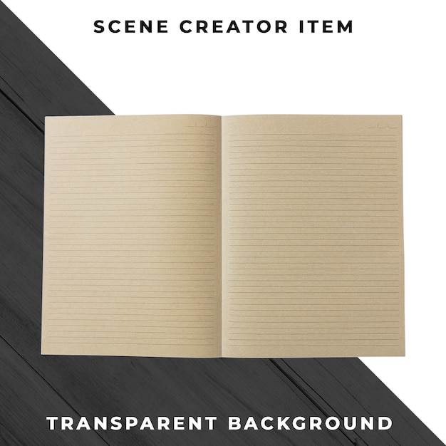 Notebook Object Transparent PSD