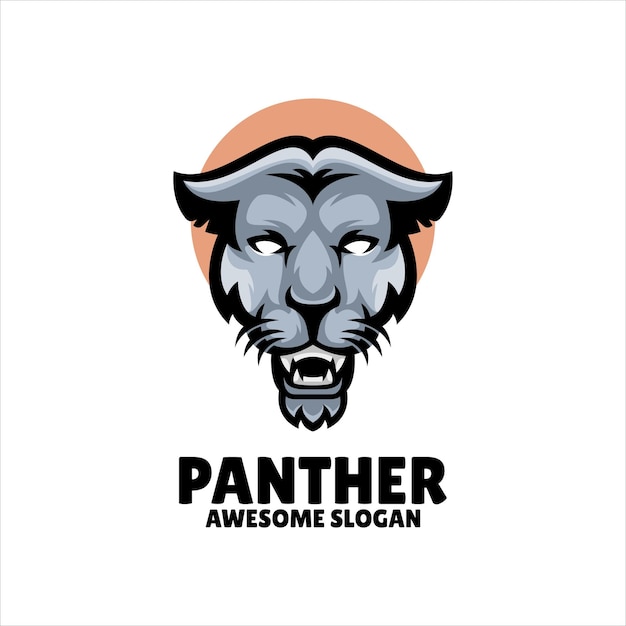 Panther Head Mascot Illustration Logo Design