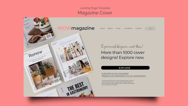 Magazine Business Landing Page Template