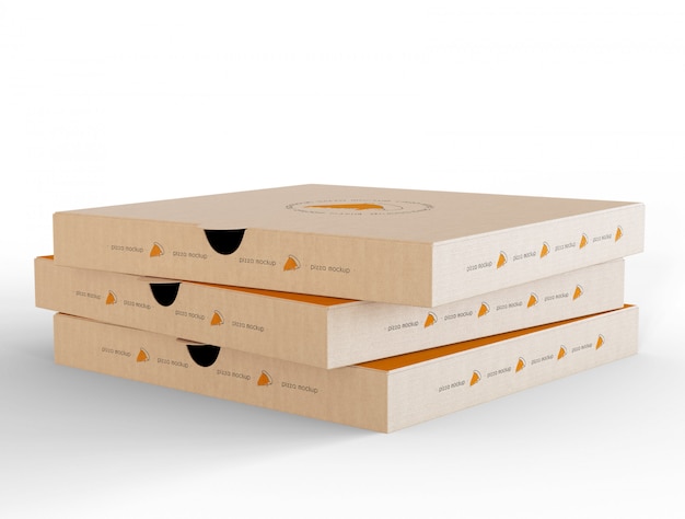 Closed Pizza Box Mockup – Free Download