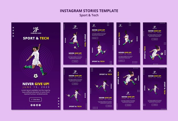 Football Girl Instagram Stories Template