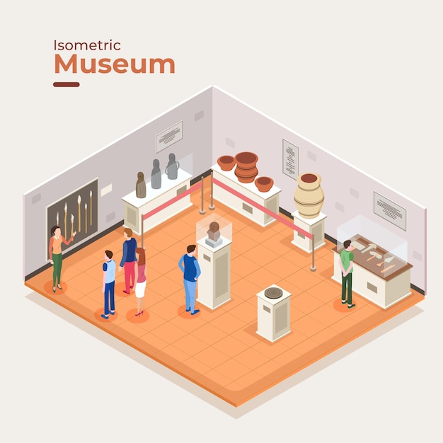 Isometric Museum Interior Concept