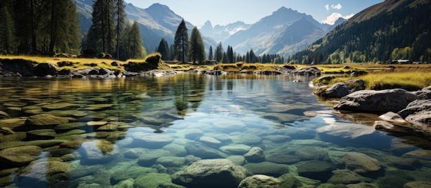 Lakes with clear waters surrounded by high peaks – Free stock photo download