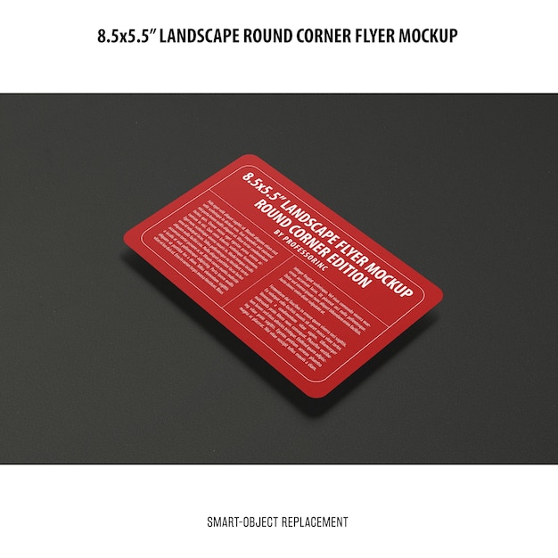 8.5×5.5 Landscape Flyer Mockup: Free Download PSD Template