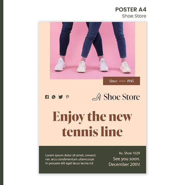 Shoe Store Concept Poster Template