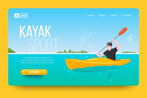 Outdoor Sport Landing Page Template – Free Download