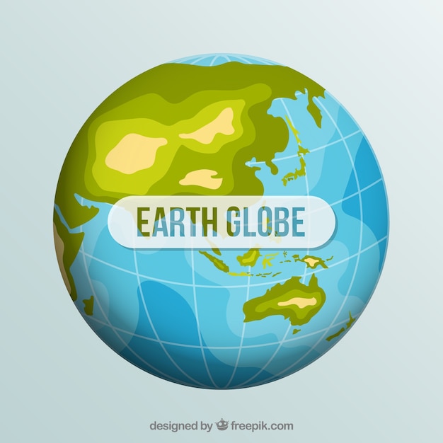 Vector Templates: Flat Earth Globe Free Download