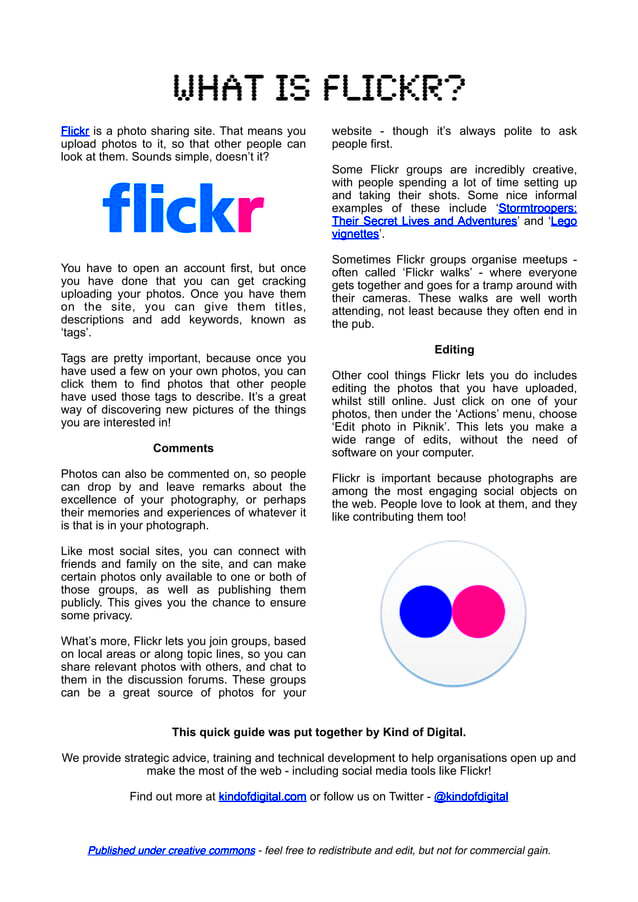 What is Flickr PDF