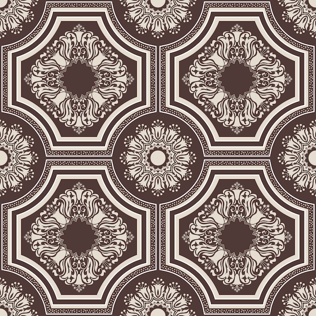 Damask seamless pattern background for free download