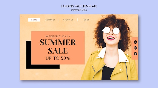 Summer Sale Landing Page Template