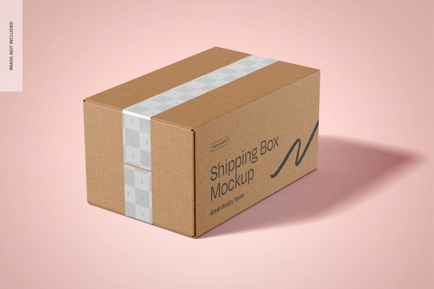 Shipping Box Mockup – Free Download for PSD Templates