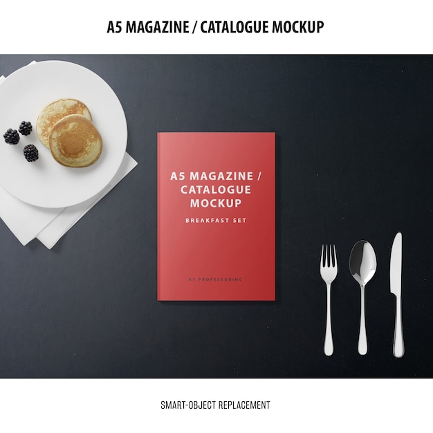 A5 Magazine Catalogue Mockup