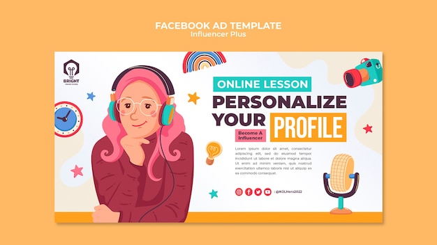 Flat Design Influencer Template