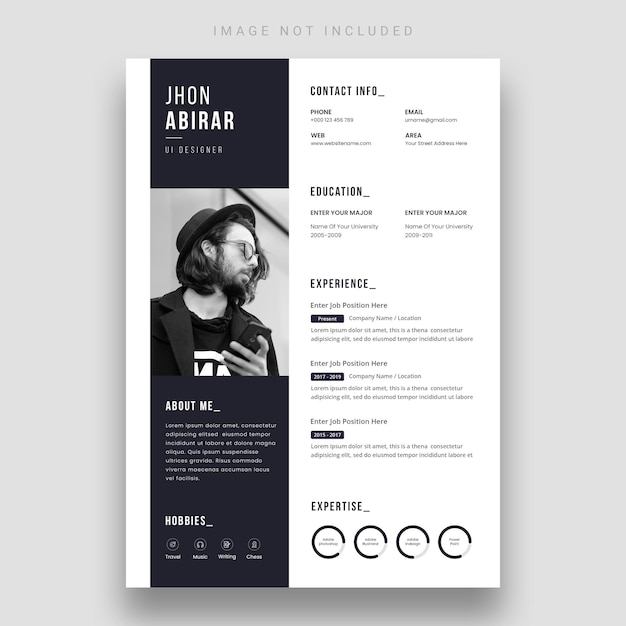 Clean and Modern Resume or CV Template