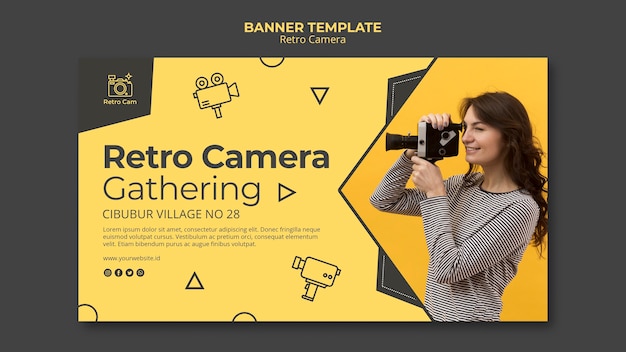 Retro Camera Banner Free Download