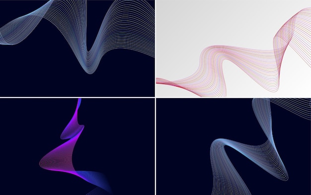 Modern Wave Curve Abstract Presentation Background Pack