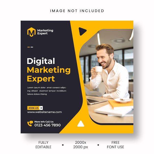 Instagram Post and Social Media Banner Template for Digital Marketing Agency