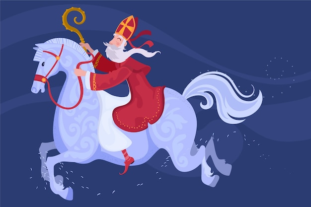 Flat Design Saint Nicholas Day