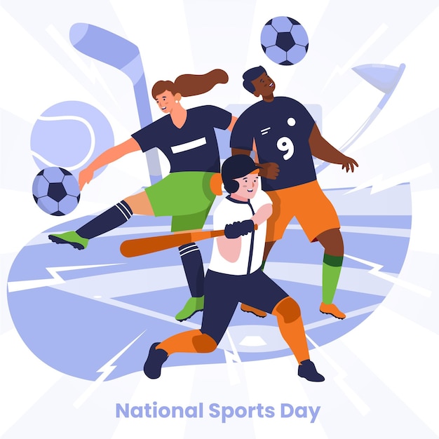 National Sports Day Illustration