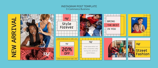 E-commerce Discounts Instagram Posts Template