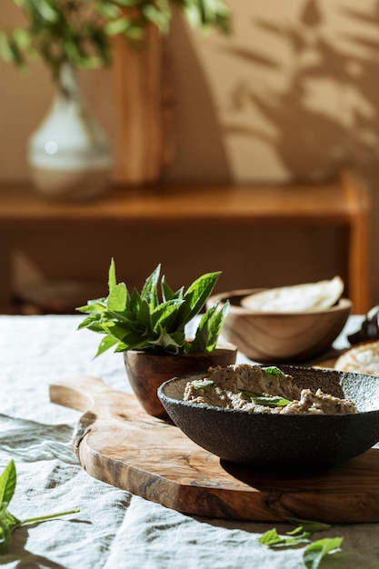 Delicious Jewish Food on Wooden Board