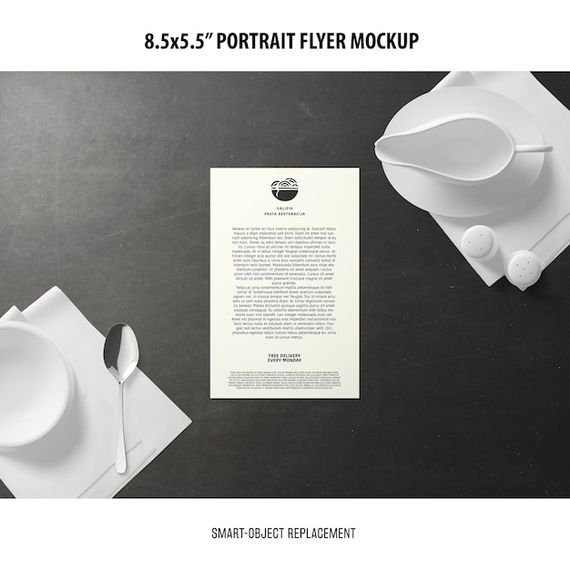 5.5×8.5” Portrait Flyer Mockup