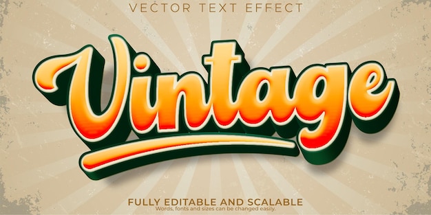 Retro Vintage Text Effect – Editable 70s and 80s Text Style