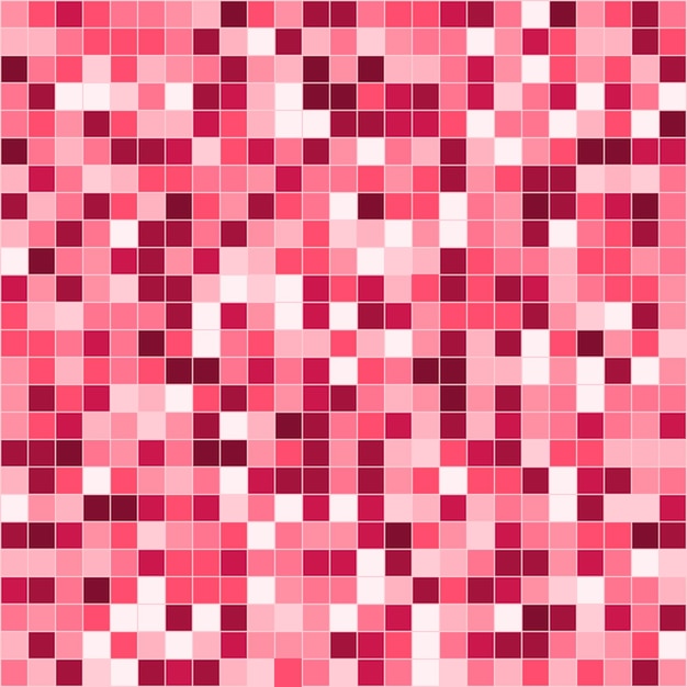 Pink mosaic pixel background in shades of pink