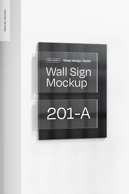 Wall Sign Mockup: Free Download PSD Template