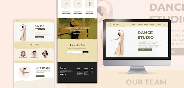 Dance Studio Web Landing Pages – Free Download