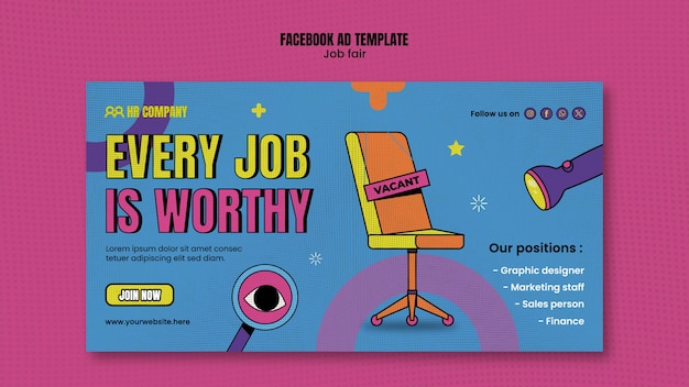 Job Fair Facebook Template: Free Download PSD