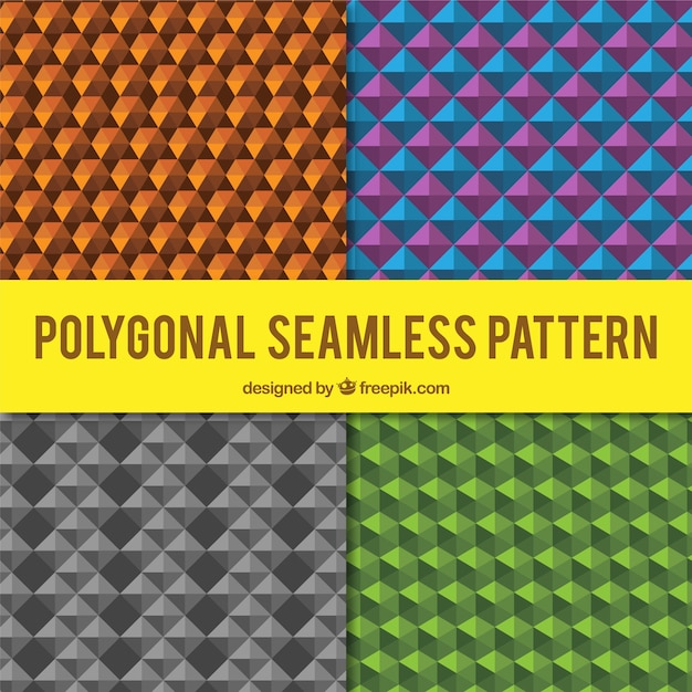 Colored Geometric Shapes Patterns Pack for Free Download