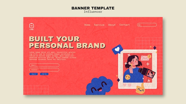 Influencer lifestyle landing page template