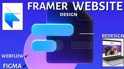 I will build and design responsive figma to framer website, webflow