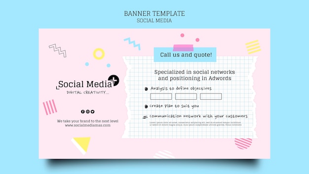 Social Media Marketing Agency Banner Design Template